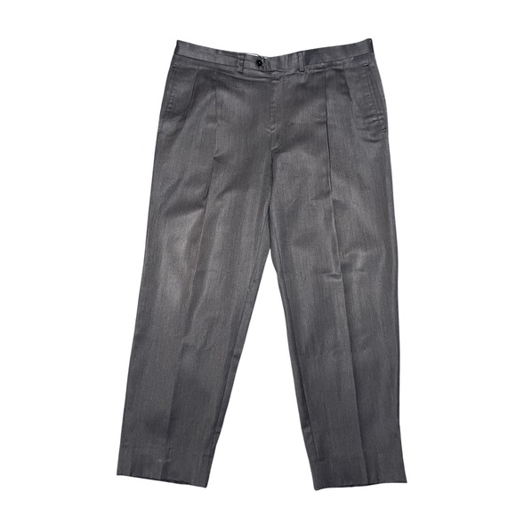 Emidio Pucci Mens Grey Pleated Wool Blend Dress Pants Trousers European 50